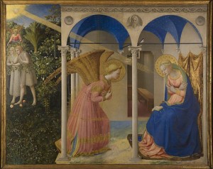 La Anunciación, by Fra Angelico, from Prado