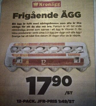 frigående ägg